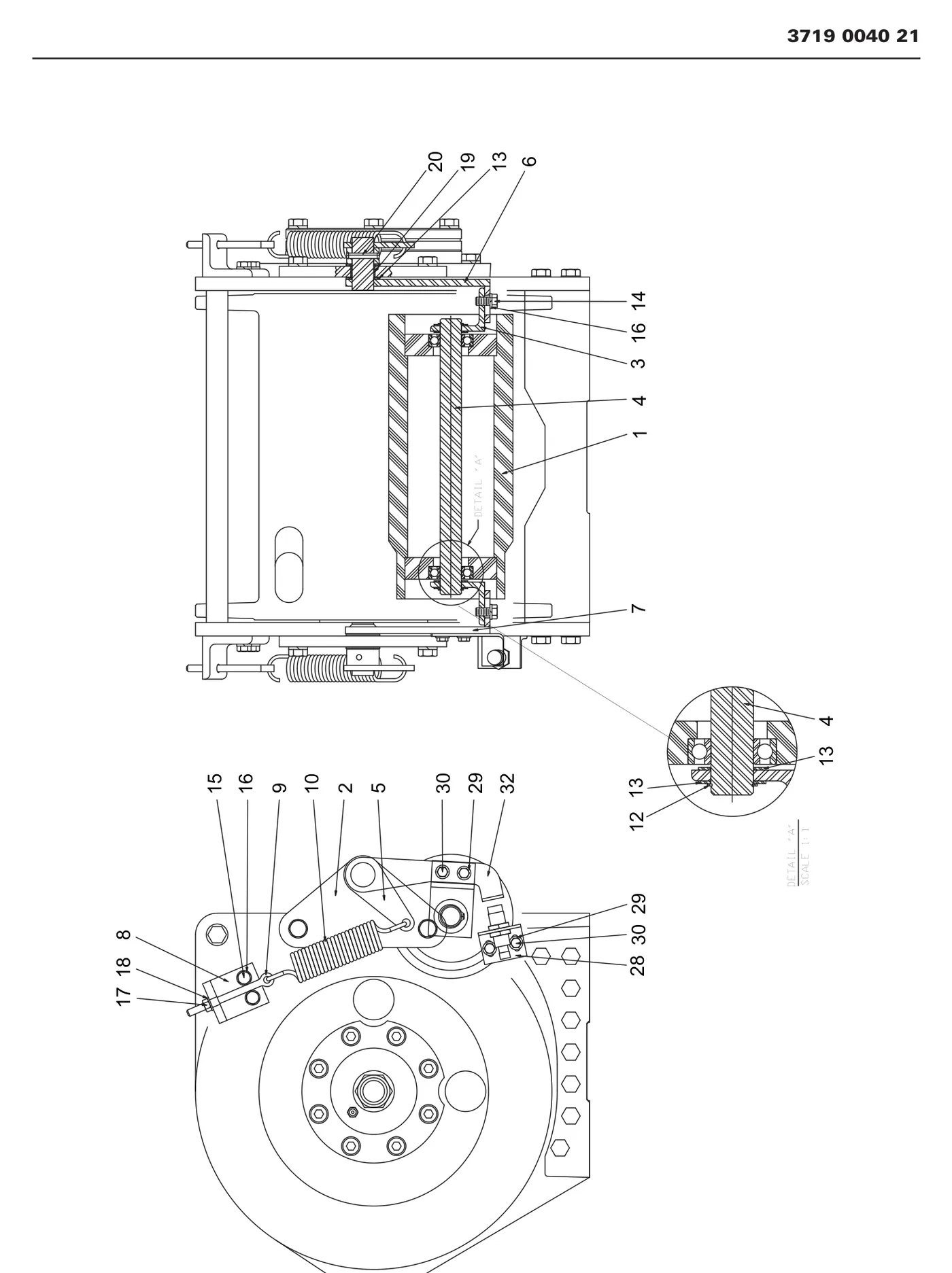 Tension roller parts assembly preview