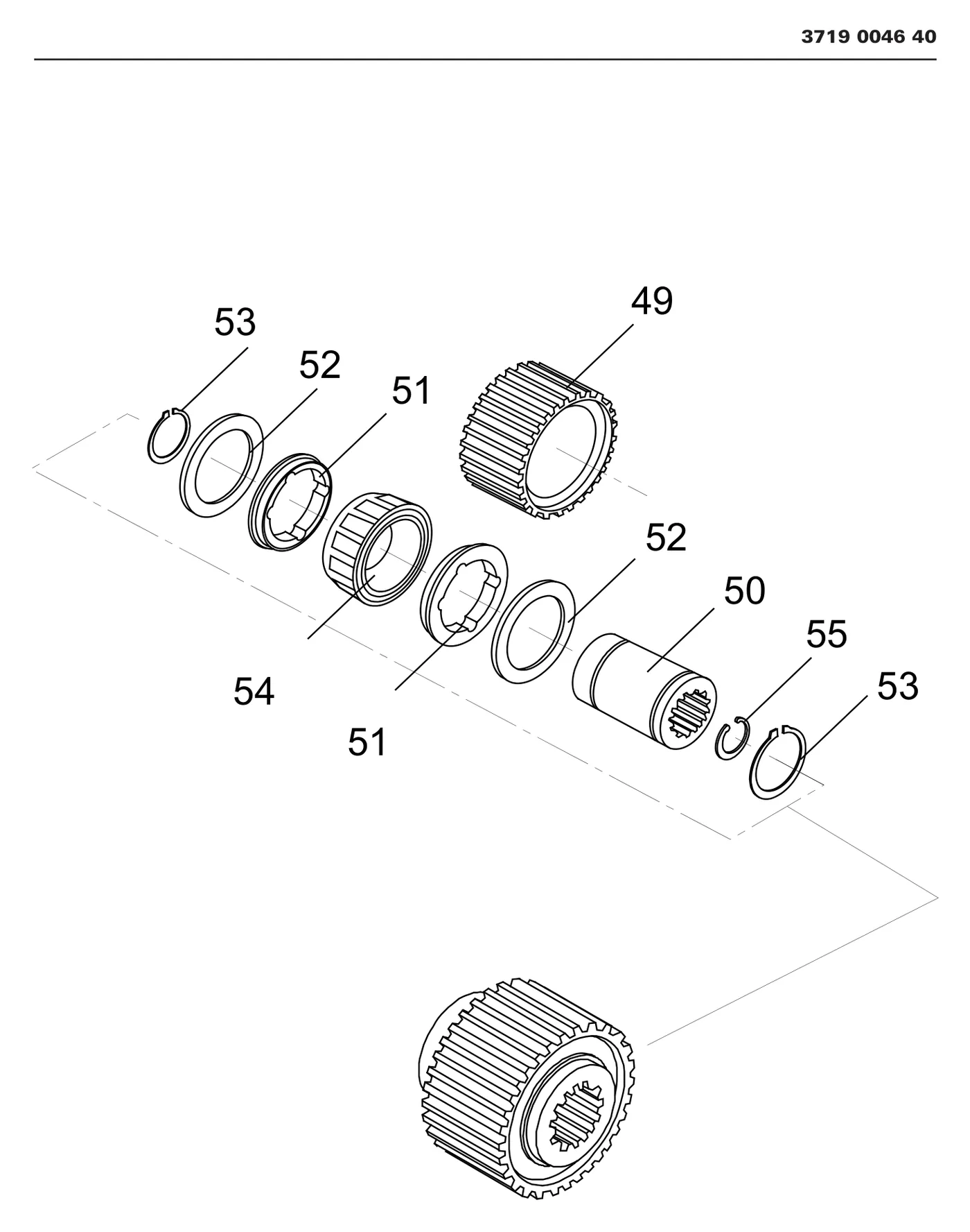 Main winch, sprag clutch assembly preview