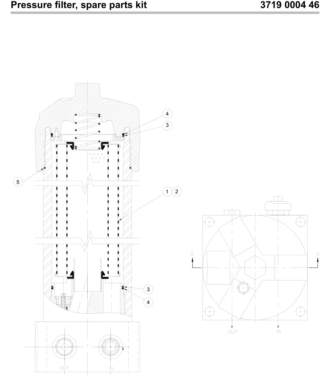 Pressure filter spare parts kit preview