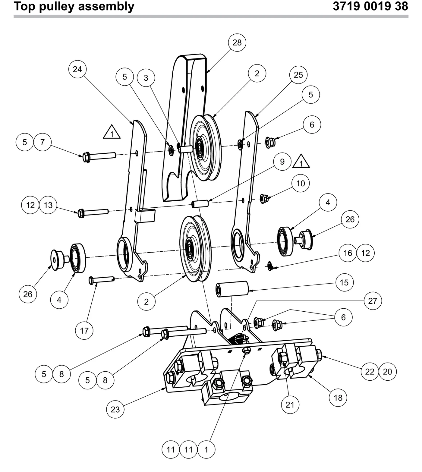 Top pulley assembly preview