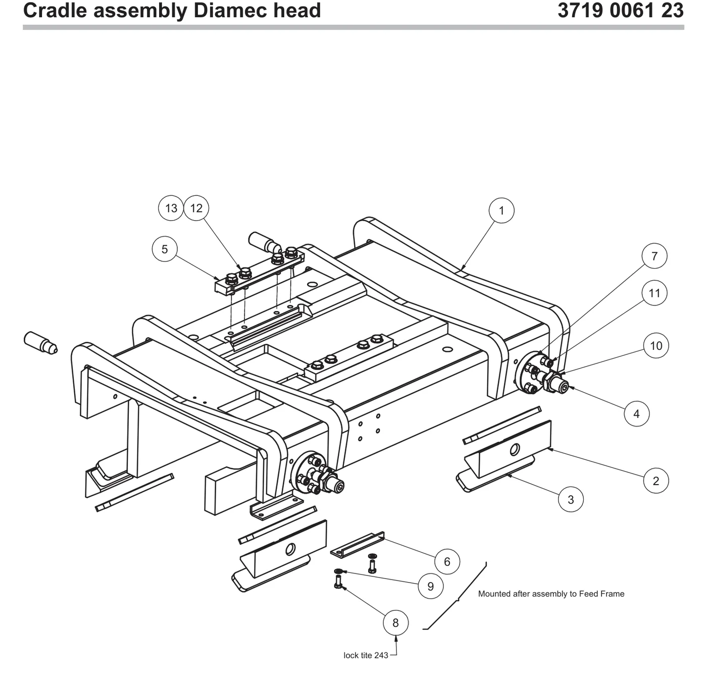 Cradle assembly Diamec head preview