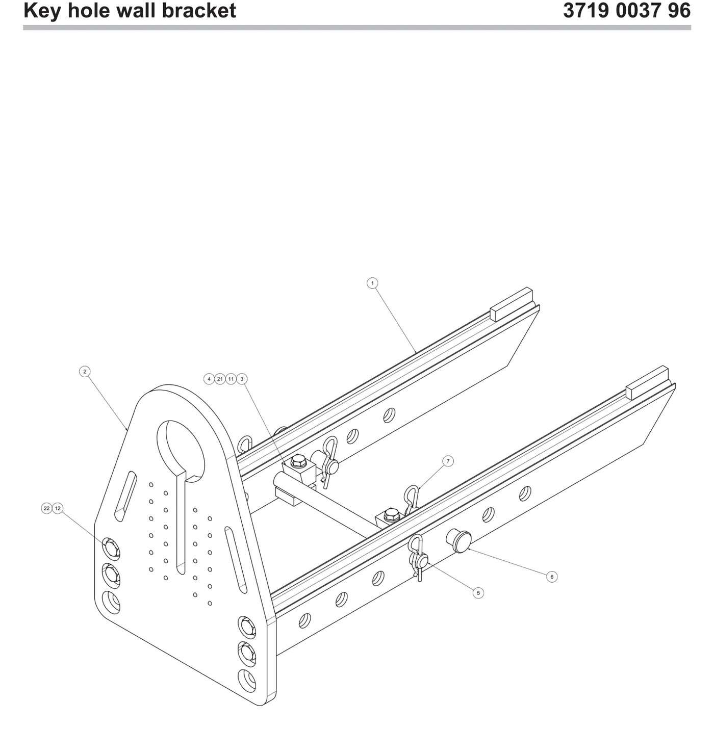 Wall bracket key hole preview
