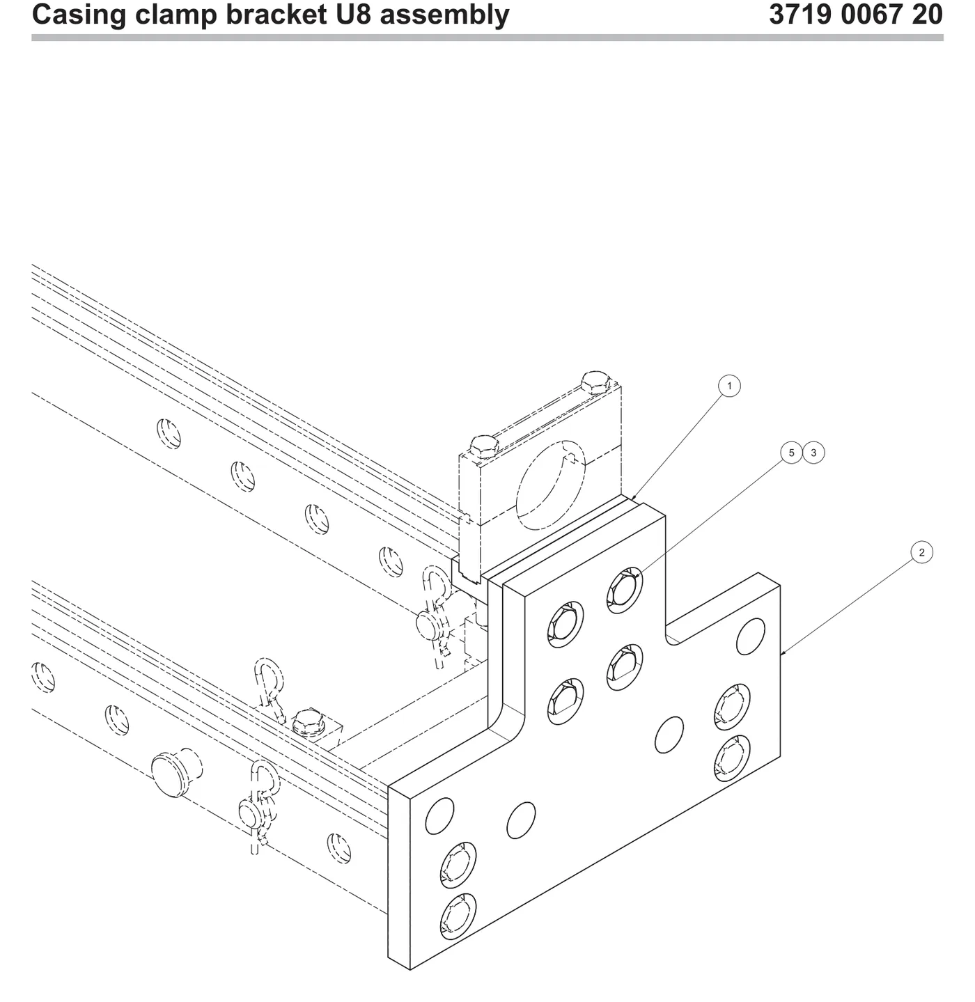 Casing clamp bracket U8 assembly preview